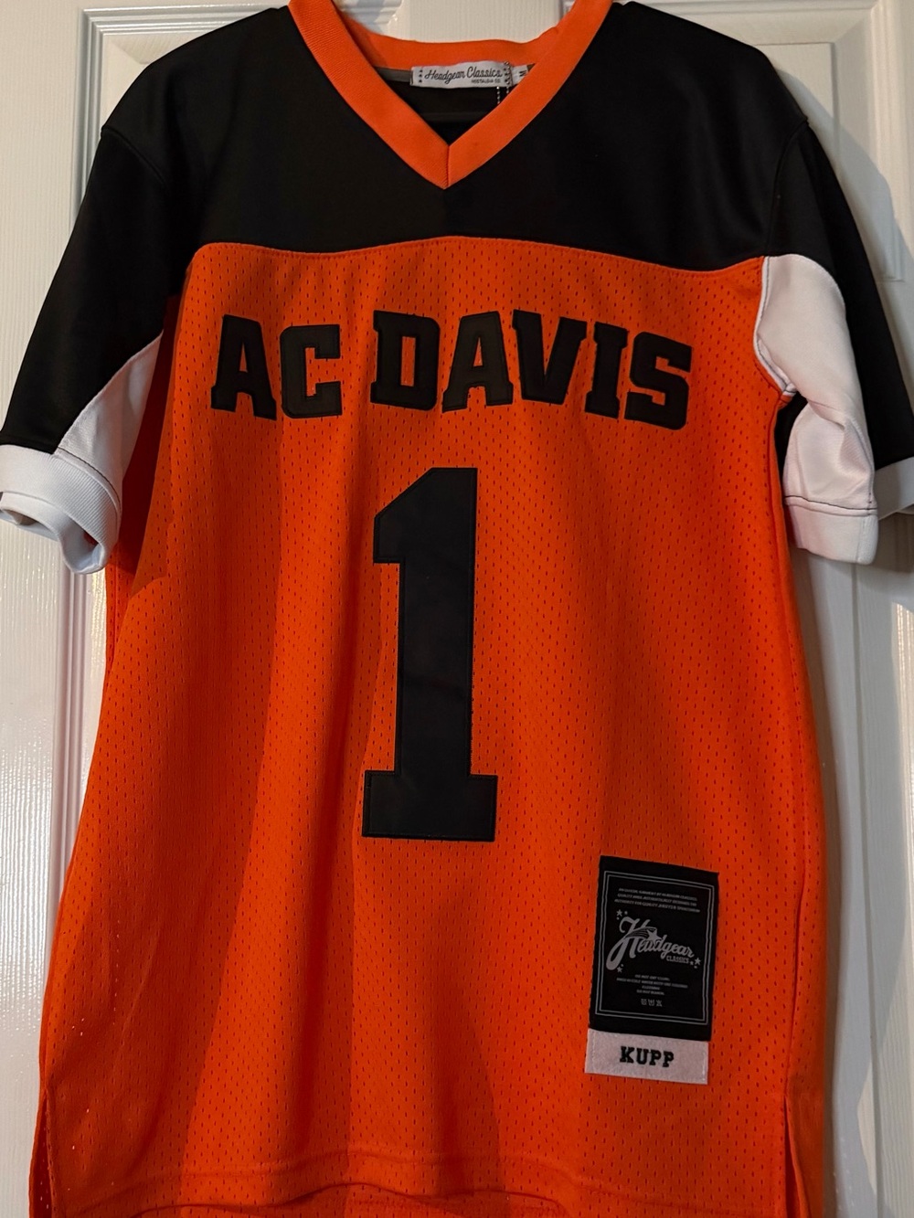 Cooper Kupp high school football AC Davis Men's Orange Jersey